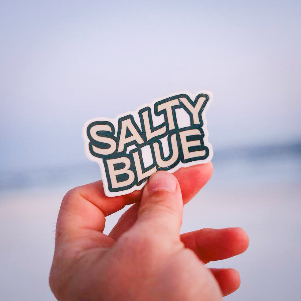Salty Blue Wavy Sticker