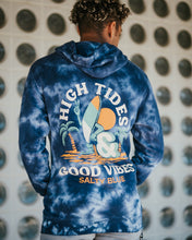 Load image into Gallery viewer, High Tides &amp; Good Vibes Tie-Dye Hoodie
